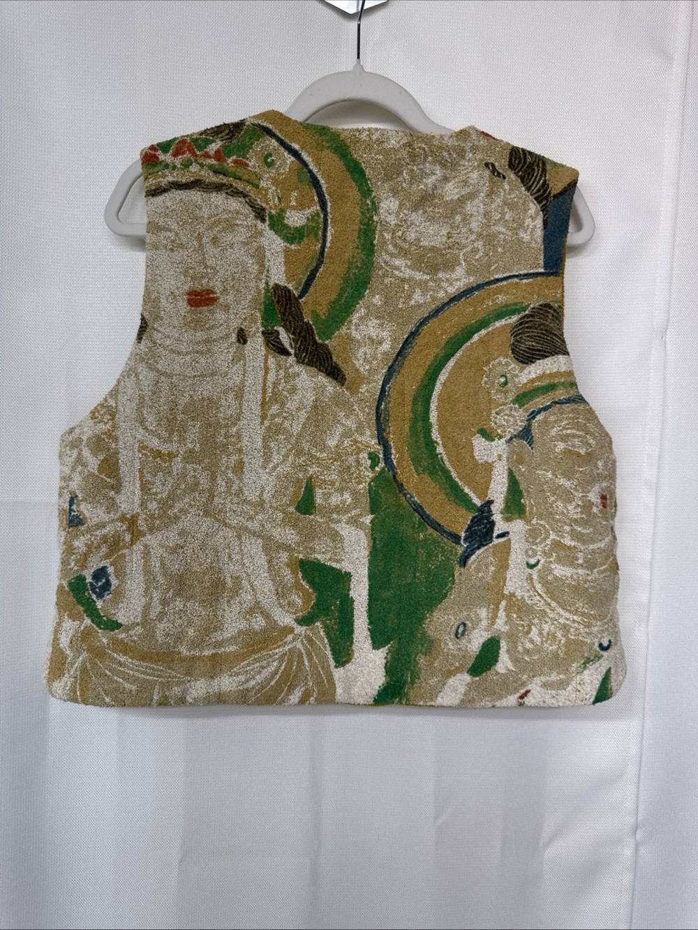 CONP Citizen Of No Place Unisex Sz L Mural Painted Waistcoat Vest Art To Wear - Picture 7 of 16